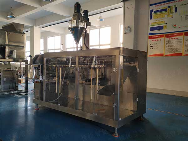 全自動水平給袋式包裝機，多快好省效率高